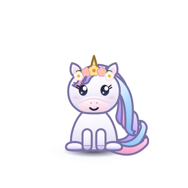 Luna بإكليل زهور.